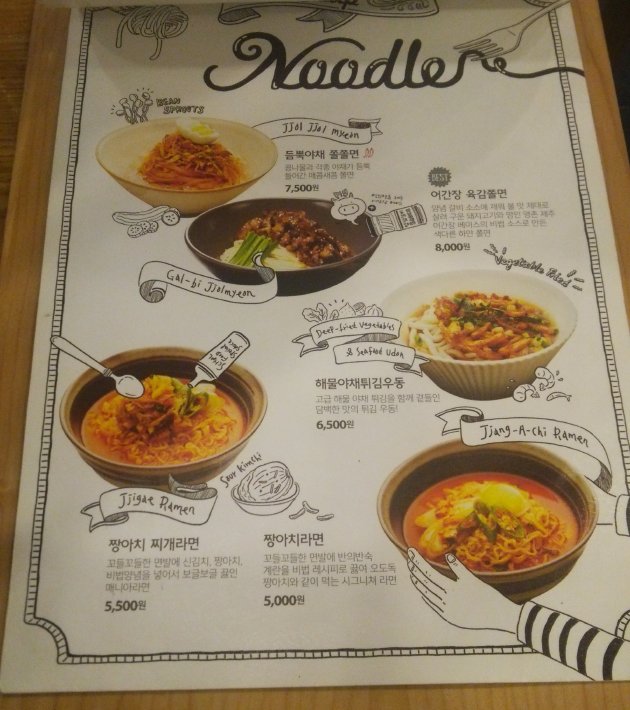 SCHOOL FOOD 釜山光復ロッテ店の麺類